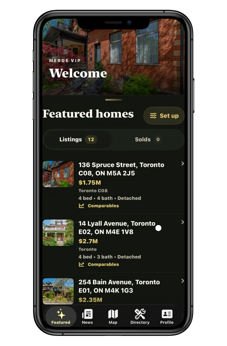 Existing OTO white-label real estate app